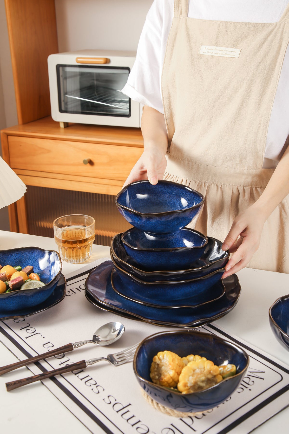 Ocean Blue  Organic Dinnerware Set
