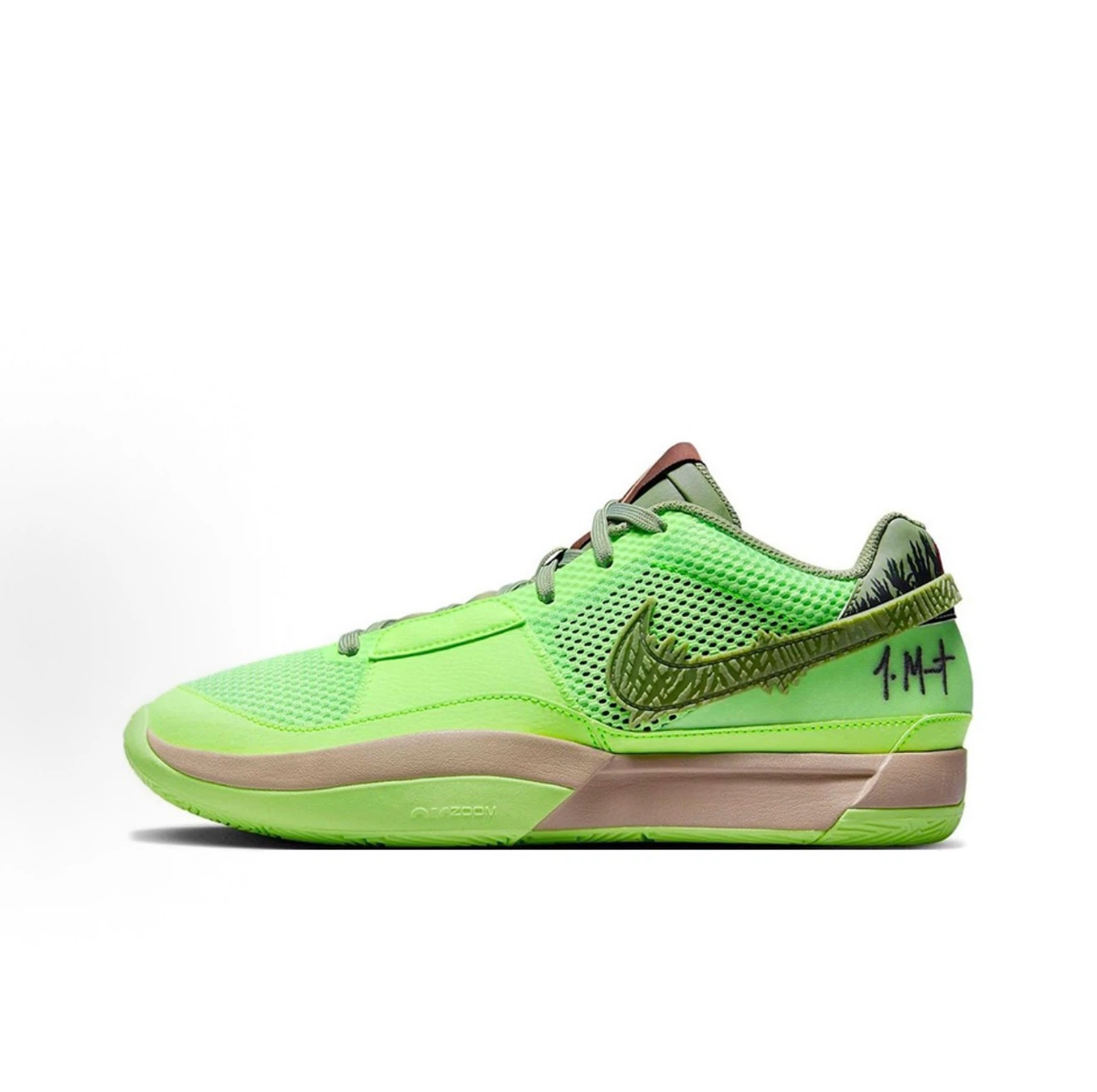 Nike Ja 1 "Zombie Green" Basketball Shoes, Men Halloween Lime Green Zombie Sneakers